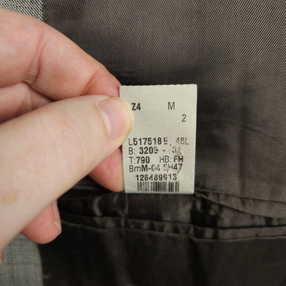 Lauren Ralph Lauren Mens 48L Gray Wool 2-Button Sports Coat Blazer Suit - Picture 6 of 11